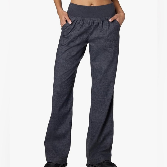 Prana Pants - prAna Mantra Pant Gray Wide Leg Pants Hemp blend Yoga Loungewear Activewear
